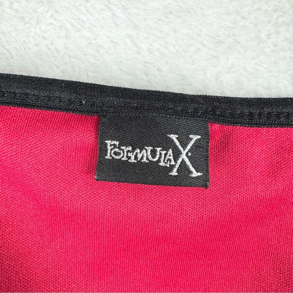 Vintage Y2K 90s Formula X Lace Mesh Fringe Whimsigoth Going Out Top Cropped Sz S - Picture 8 of 13